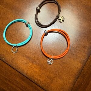 Lucky Brand Turquoise, Brown, and Orange Bracelets